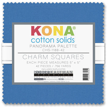 Kona Cotton Solids Charm Pack, Panorama