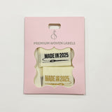 Made in 2025 Woven Labels by Sewing Illustration