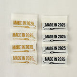 Made in 2025 Woven Labels by Sewing Illustration