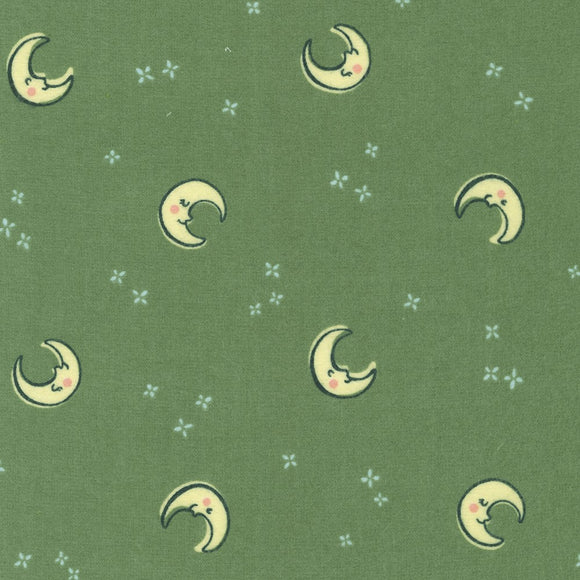 Over the Moon Flannel, Moon and Stars, Moss