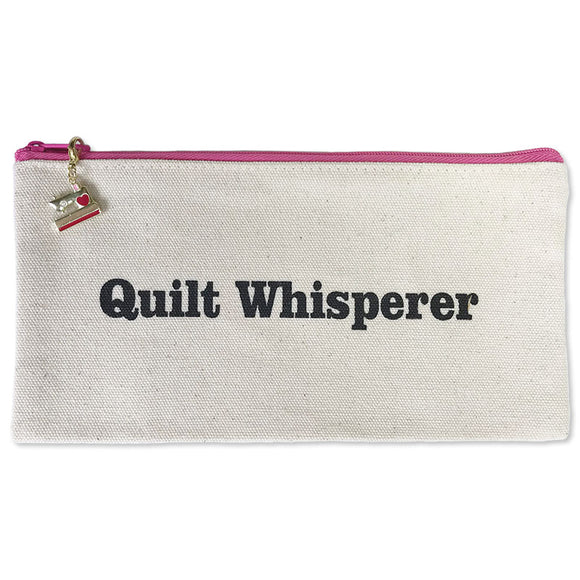 Quilter's Zippered Canvas Bag, Quilt Whisperer