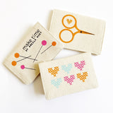 Make Time Small Needle Case, Crossed Stitched Hearts