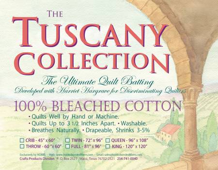 Hobbs, Tuscany Bleach Cotton Batting, Queen