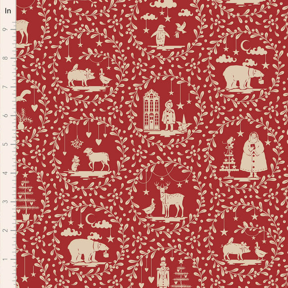 Merry Little Christmas, Paper Scenes, Burgundy