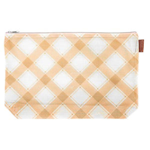 Mad For Plaid Mesh Project Bag, Pumpkin