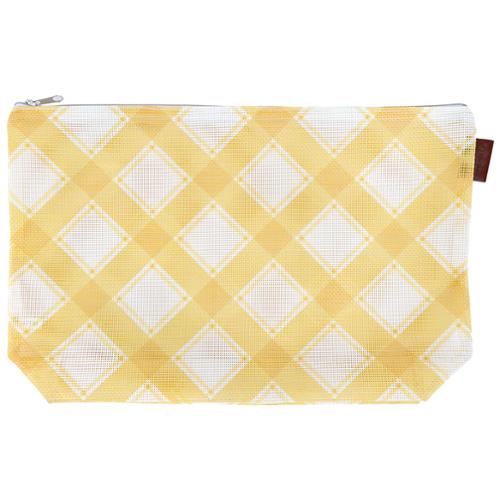 Mad For Plaid Mesh Project Bag, Cornsilk