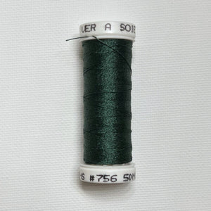 Au Ver a Soie, Soie 100/3 #756 Teal Dark