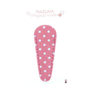 Leatherlike Polka Dot Embroidery Scissor Case, Pink