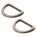 ByAnnie 1-inch D-Ring Flat, Antique Brass