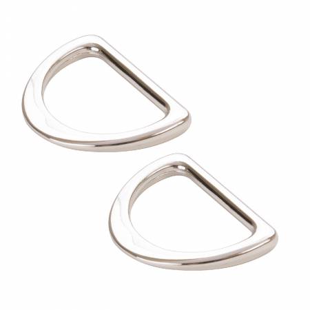 ByAnnie 1-inch D-Ring Flat, Nickel