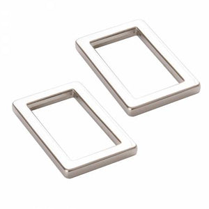 ByAnnie 1-inch Rectangle Ring, Nickel