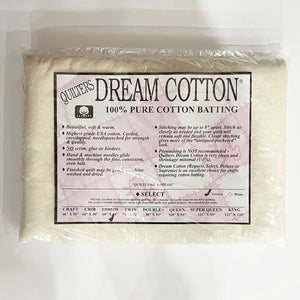 Quilters Dream Cotton Batting, Select Throw, Natural