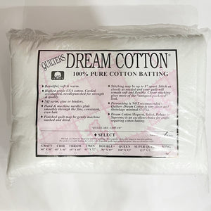 Quilters Dream Cotton Batting, Select King, White