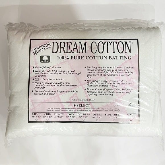 Quilters Dream Cotton Batting, Select King, White