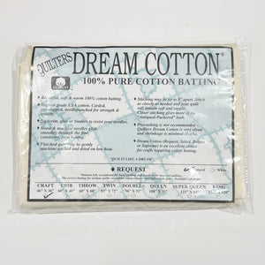 Quilters Dream Cotton Batting, Request Craft, Natural