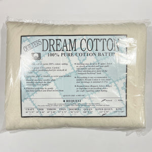 Quilters Dream Cotton Batting, Request Super Queen, Natural