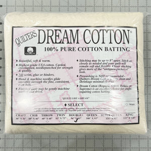 Quilters Dream Cotton Batting, Select Double, Natural