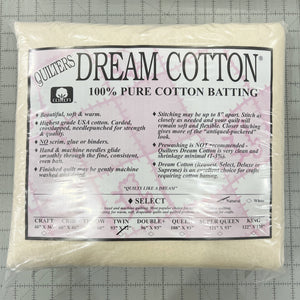 Quilters Dream Cotton Batting, Select Twin, Natural