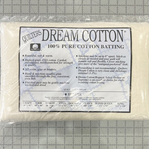 Quilters Dream Cotton Batting, Deluxe Throw, Natural