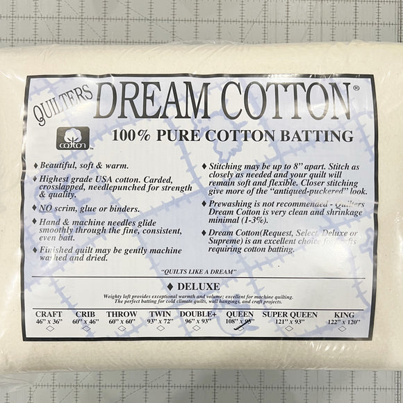 Quilters Dream Cotton Batting, Deluxe Queen, Natural