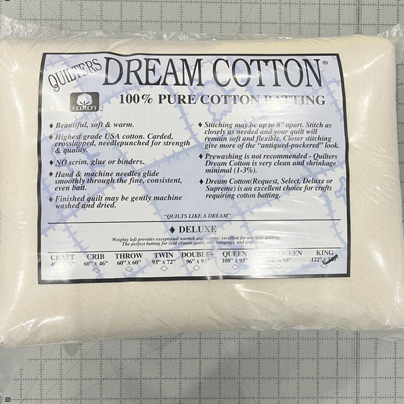 Quilters Dream Cotton Batting, Deluxe King, Natural