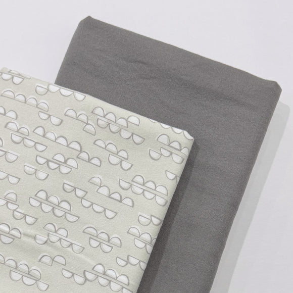 Cozy Flannel Receiving Blanket Kit, Gray/Gray Cloud