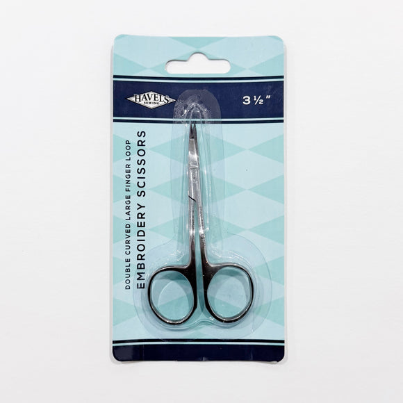 Havels Double Curved Embroidery Scissors, 3.5”