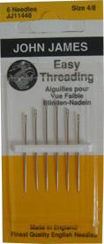 John James Easy Threading Hand Needles, Size 4/8