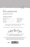 Miss Americana Quilt Pattern