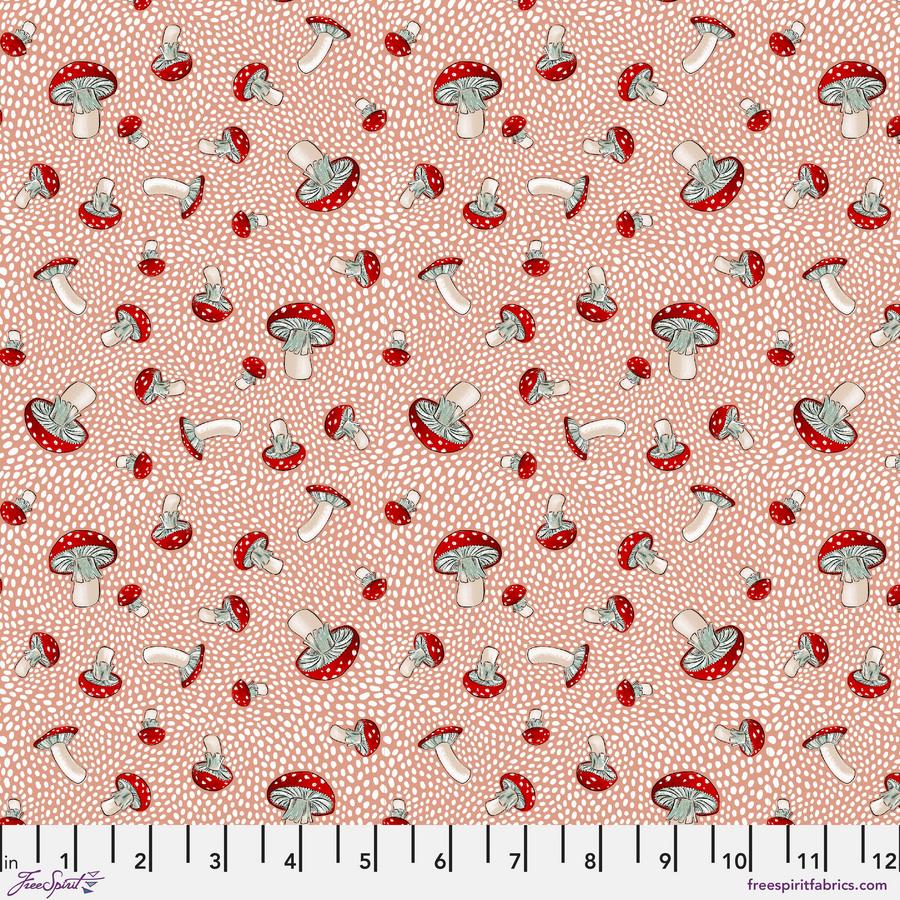 Enchanted Forest, Toadstool, Pink – Coneflower Quilt Co