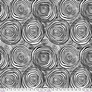 Kaffe, Onion Rings, Black, 108" Backing