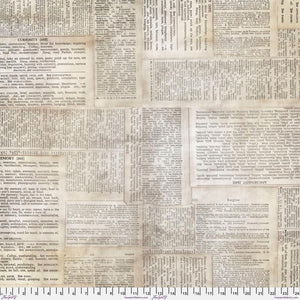 Eclectic Elements, Dictionary, Neutral 108" Quilt Back