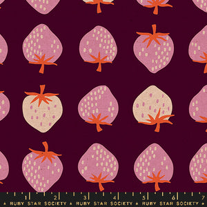 Strawberry, Canvas, Deep Plum