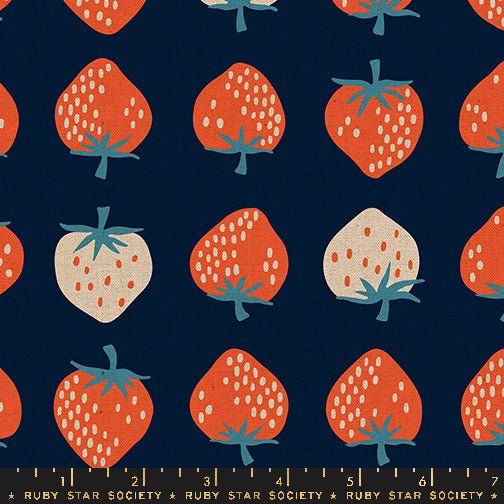 Strawberry, Canvas, Navy