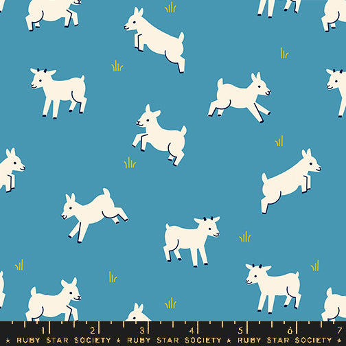 Animal Animal, Baby Goats, Vintage Blue