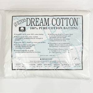 Quilters Dream Cotton Batting, Request Queen, White