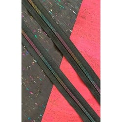 Sassafras Lane #5 Zipper, Black, Rainbow