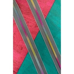 Sassafras Lane #5 Zipper, Black Stripe, Rainbow