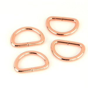 Sallie Tomato D Rings, 3/4" Rose Gold