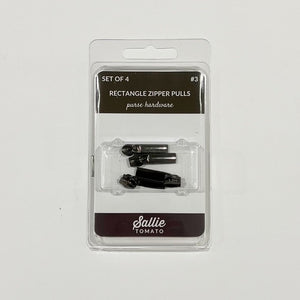 Sallie Tomato #3 Zipper Pulls, Gunmetal