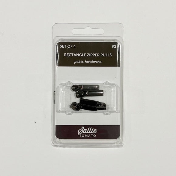 Sallie Tomato #3 Zipper Pulls, Gunmetal