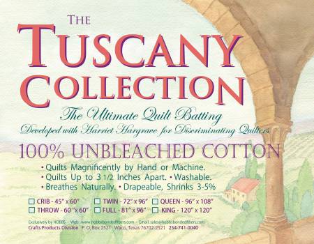 Hobbs, Tuscany Unbleached Cotton Batting, Crib