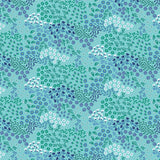 Little Boy Blue, Mini Floral, Aqua