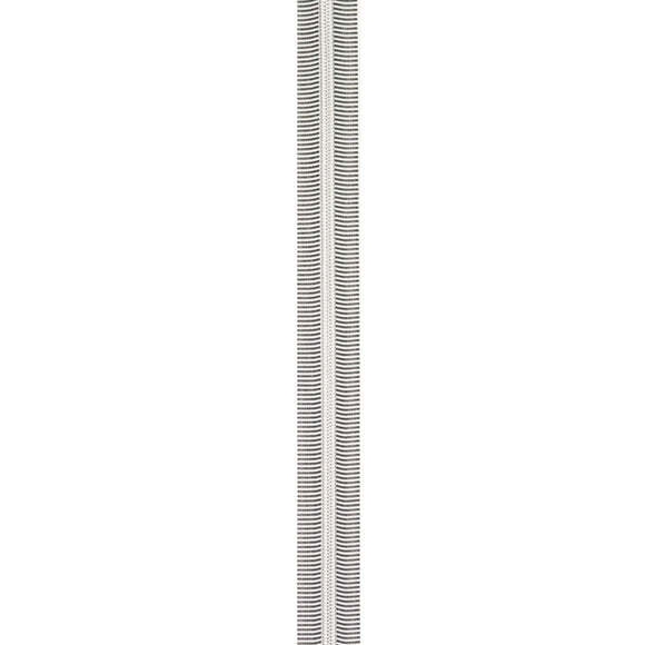 Sallie Tomato #5 Zippers by The Yard, Black & White Stripe/Nickel