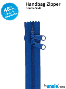 ByAnnie 40" Handbag Zipper, Double Slide, Blastoff Blue
