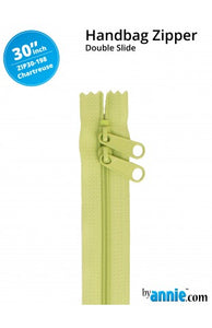 ByAnnie 30" Handbag Zipper, Double Slide, Chartreuse