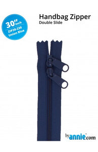 ByAnnie 30" Handbag Zipper, Double Slide, Union Blue