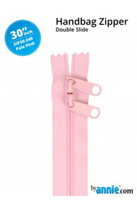 ByAnnie 30" Handbag Zipper, Double Slide, Pale Pink