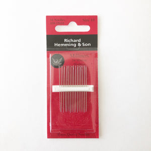 Richard Hemming Milliners Straw Needles,      Sz. 10