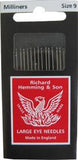 Richard Hemming Milliners Straw Needles,      Sz. 9